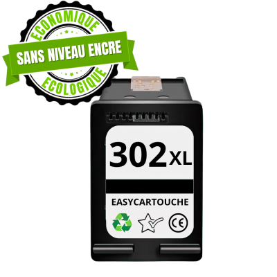 Cartouche compatible HP 302 XL noir - sans niveau encre